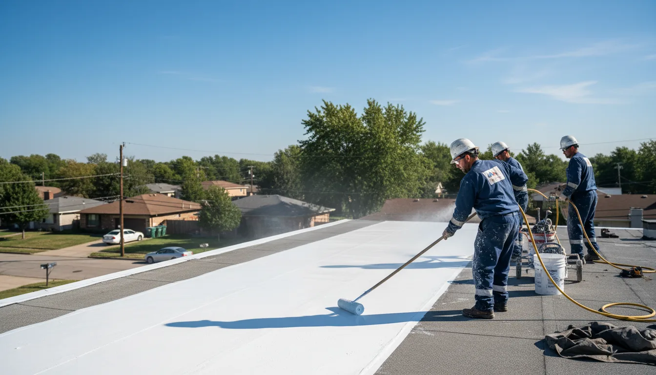 Commercial roof coating in Wall, TX near me